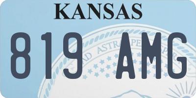 KS license plate 819AMG