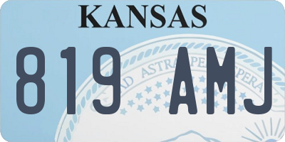 KS license plate 819AMJ