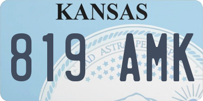 KS license plate 819AMK
