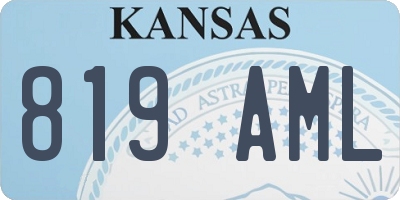 KS license plate 819AML
