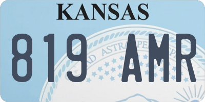 KS license plate 819AMR
