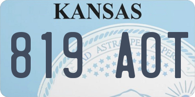 KS license plate 819AOT