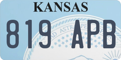KS license plate 819APB