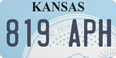 KS license plate 819APH