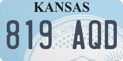 KS license plate 819AQD