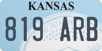 KS license plate 819ARB