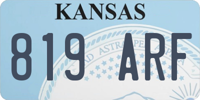 KS license plate 819ARF