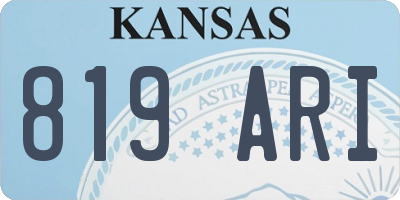 KS license plate 819ARI
