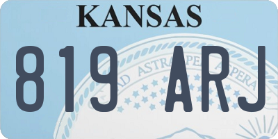 KS license plate 819ARJ