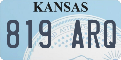 KS license plate 819ARQ