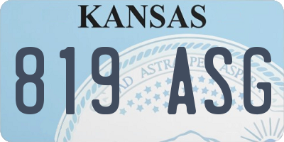 KS license plate 819ASG