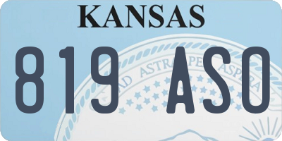 KS license plate 819ASO