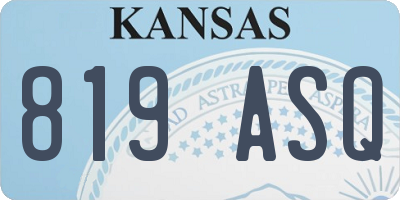 KS license plate 819ASQ