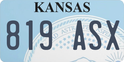 KS license plate 819ASX