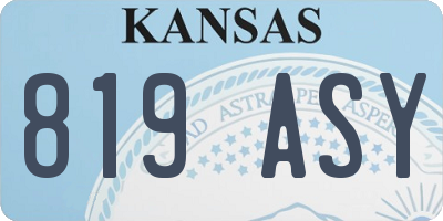 KS license plate 819ASY