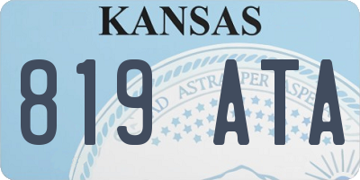 KS license plate 819ATA