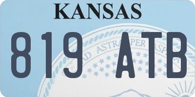 KS license plate 819ATB