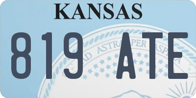 KS license plate 819ATE