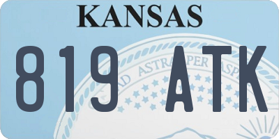 KS license plate 819ATK