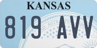 KS license plate 819AVV