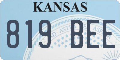 KS license plate 819BEE