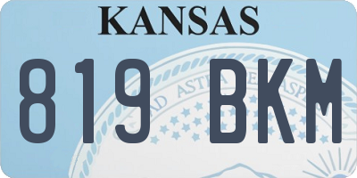 KS license plate 819BKM