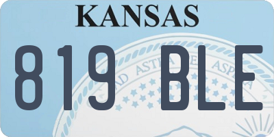 KS license plate 819BLE