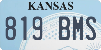 KS license plate 819BMS