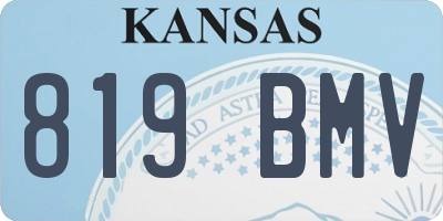 KS license plate 819BMV
