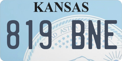KS license plate 819BNE