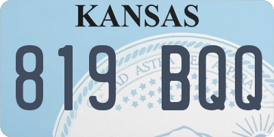 KS license plate 819BQQ