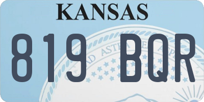KS license plate 819BQR