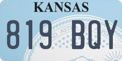 KS license plate 819BQY