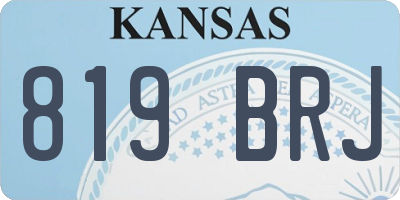 KS license plate 819BRJ