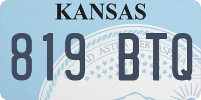 KS license plate 819BTQ