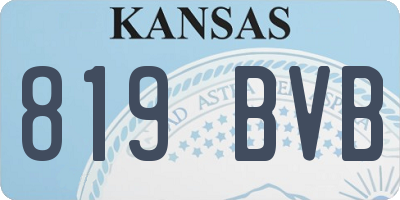 KS license plate 819BVB