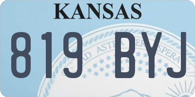 KS license plate 819BYJ