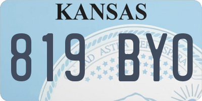 KS license plate 819BYO