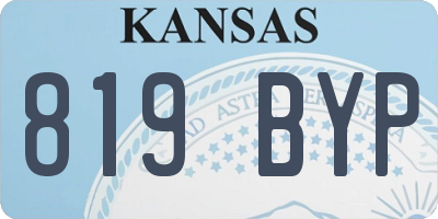 KS license plate 819BYP