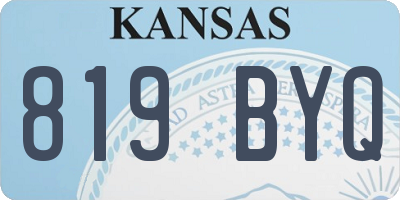 KS license plate 819BYQ