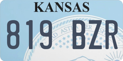 KS license plate 819BZR
