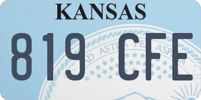 KS license plate 819CFE