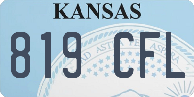 KS license plate 819CFL