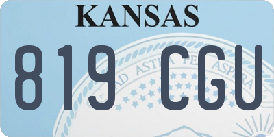KS license plate 819CGU