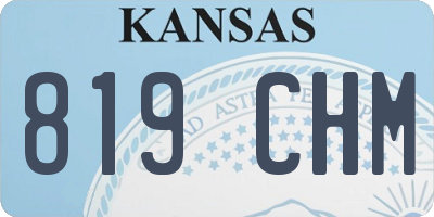 KS license plate 819CHM