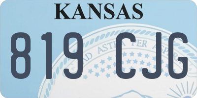 KS license plate 819CJG