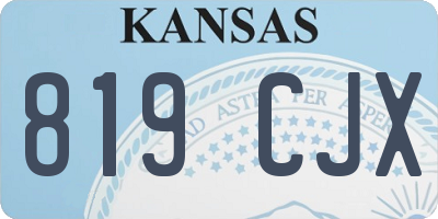 KS license plate 819CJX