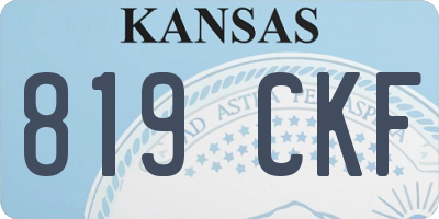 KS license plate 819CKF