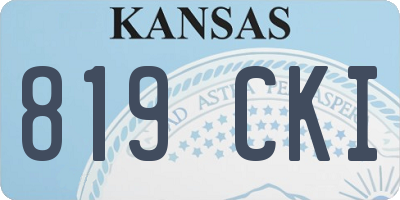 KS license plate 819CKI