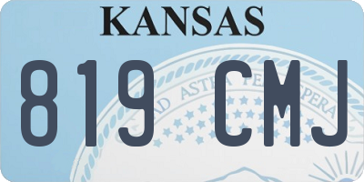 KS license plate 819CMJ